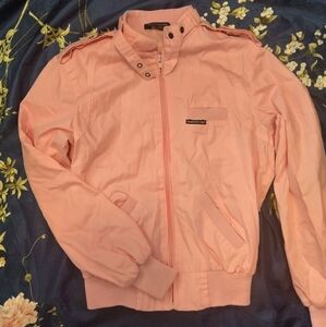 Vintage Members Only By Europe Craft Baby Pink Bomber Jacket Rare!